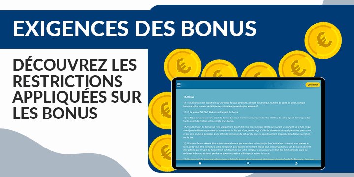 L'importance de lire les conditions des bonus de casino, bonus casinos